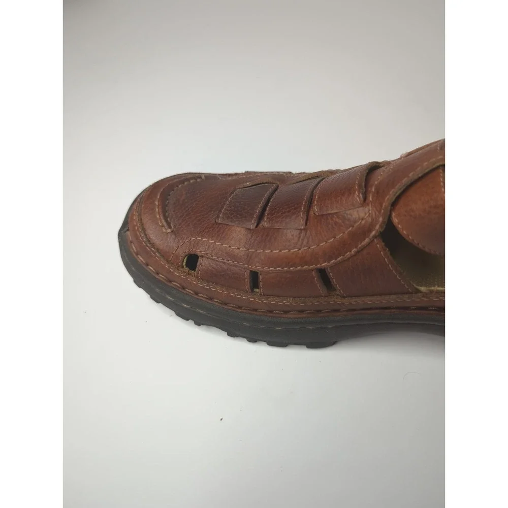 L.L. Bean Leather Fisherman Sandals Mens 8 Brown Caged Grandpacore Gorpcore